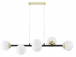 NOWOCZESNA LAMPA WISZĄCA CZARNO-ZŁOTA FINO W6