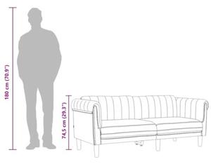 Sofa dwuosobowa, winna czerwieÅ, aksamit