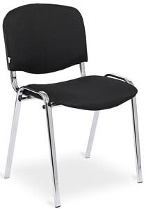 Czarne chromowane krzesło konferencyjne - Hoster 4X