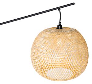 Zewnetrzna Orientalna zewnętrzna lampa podłogowa bambusowa IP44 - Rafael Oswietlenie zewnetrzne