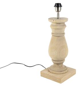 Rustykalna lampa stołowa bez klosza naturalne drewno - Catnip Oswietlenie wewnetrzne