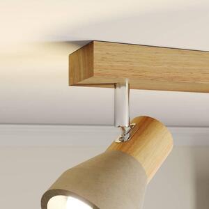 Lindby - Filiz 2 Lampa Sufitowa Concrete/Wood Lindby
