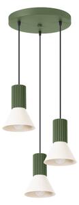 Zielona metalowa lampa wisząca ø 30 cm Niru – Sollux