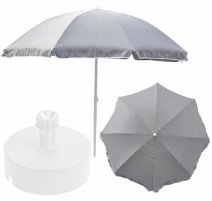 Parasol ogrodowy plaowy 240cm duy amany z podstaw stojak okrgy zestaw