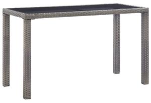 Stół ogrodowy, antracytowy, 123x60x74 cm, polirattan