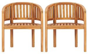 Krzesła w kształcie banana, 2 szt., lite drewno tekowe