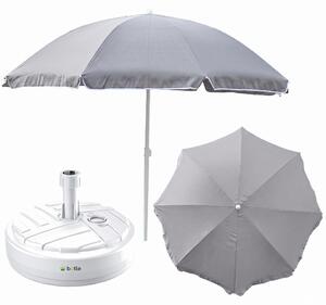 Parasol ogrodowy plaowy 240cm duy amany z podstaw stojak okrgy zestaw