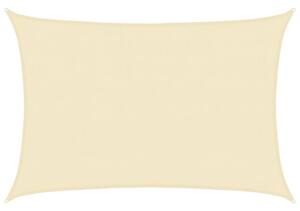 Żagiel przeciwsłoneczny, 160 g/m², kremowy, 4x5 m, hdpe