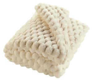 Koc z mikropluszu w kolorze kości słoniowej 180x220 cm Frosty – douceur d'intérieur