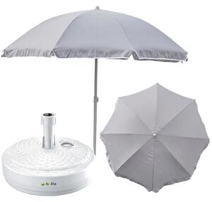 Parasol ogrodowy plaowy 240cm duy amany z podstaw stojak okrgy zestaw