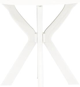Stolik bistro, biały, Ø70 cm, plastikowy