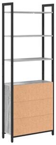Szafka na książki szary sonoma 60 x 24 x 161 cm