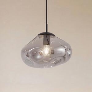 Lampa Wisząca Lindby, Lelia, ściemnialny, szary, jadalnia, szkło, design