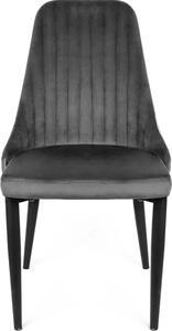 Krzeso Krzeso do salonu Krzeso do kuchni Krzeso do jadalni Fotel LOUIS Krzeso welurowe szare 44x59x88 cm HOMLA