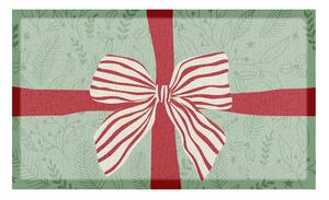 Wycieraczka ze świątecznym motywem z plastiku z recyklingu 40x70 cm Red & White Stripe Bow – Artsy Doormats