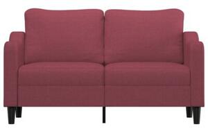 Sofa 2-osobowa, winna czerwieÅ, 140 cm, tapicerowana tkaninÄ