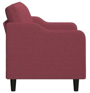 Sofa 2-osobowa, winna czerwieÅ, 140 cm, tapicerowana tkaninÄ