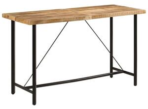 Stolik barowy, 180x70x107 cm, lite drewno mango i żelazo