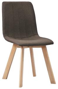 Krzesła stołowe, 4 szt., brązowe, tapicerowane tkaniną