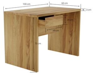 Biurko drewniane Wood Basic wykonane z prawdziwego drewna to jakość na lata