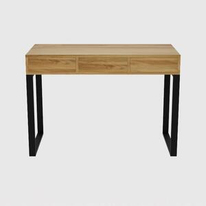 Biurko drewniane Easy Loft - loftowe biurko do wygodnej pracy z wygodnymi szufladami otwieranymi na dotyk