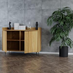 Komoda drewniana Rosso Style - dębowa komoda do biura, salonu, na dokumenty i napoje