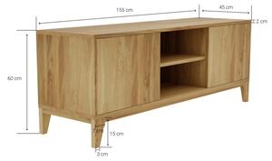 Szafka RTV drewniana Simple - pojemna, funkcjonalna szafka RTV, wykonana z litego drewna najwyższej jakości
