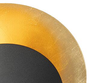 Lampa podłogowa Art Deco czarno-złota - Emilienne Oswietlenie wewnetrzne