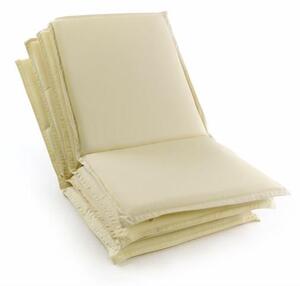 Zestaw 4 szt. poduszek na niskie ogrodowe krzesła - kremowy kolor