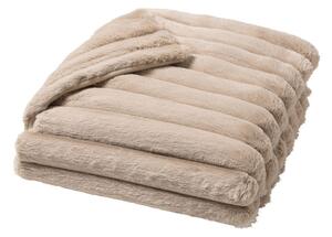 Beżowy koc z mikropluszu 180x220 cm Boudoir – douceur d'intérieur