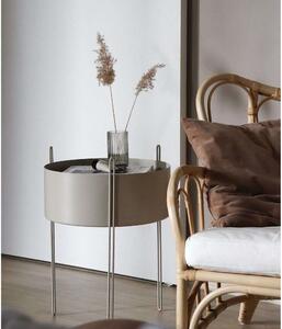 Woud - Pidestall Planter Large Taupe Woud
