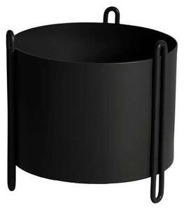 Woud - Pidestall Planter Small Black Woud