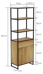 Regał Loftowy Doors — prostota i użyteczność w industrialnej formie. Drewniany regał do domu