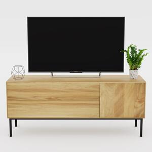 Szafka RTV Scandi Light z szufladami - wygodne otwieranie szuflad, ryflowane lub gładkie fronty, jakość mebli z litego drewna
