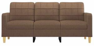 Sofa 3-osobowa, brÄ zowa, 180 cm, tapicerowana tkaninÄ