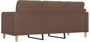 Sofa 3-osobowa, brÄ zowa, 180 cm, tapicerowana tkaninÄ