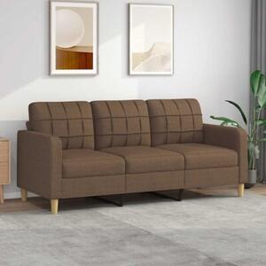 Sofa 3-osobowa, brÄ zowa, 180 cm, tapicerowana tkaninÄ