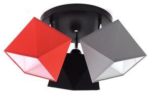 Lampa sufitowa Tola 3 abażury kolorowe z regulacją diament 1106
