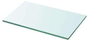 Półki, 2 szt., szklany, przezroczysty panel, 30 x 12 cm