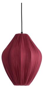 Bordowa lampa wisząca z tekstylnym kloszem ø 12 cm Verita – Light & Living
