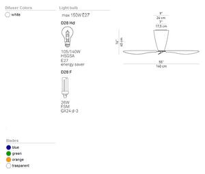 Luceplan - Blow Lampa Sufitowa Przezroczysta/Wzorzysta E27 Luceplan