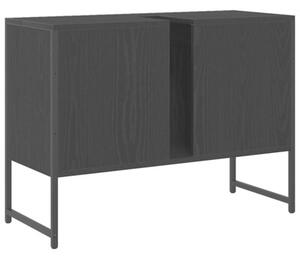 Szafka pod umywalkę z drzwiami czarny dąb 80 x 30 x 60 cm