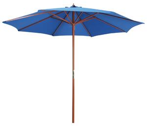 Parasol ogrodowy na drewnianym słupku, 300x258 cm, niebieski