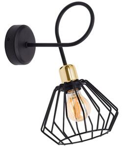 Lampa ścienna stylowa czarna ze złotym 1 Kali 1417cz LOFT LED