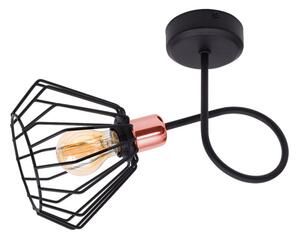 Lampa sufitowa stylowa czarna z miedzią 1 Kali 1411 LOFT LED