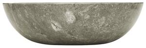 Umywalka, szara, Ø40x12 cm, marmurowa