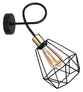 Lampa ścienna stylowa czarna ze złotym 1 Balo 2297 LOFT