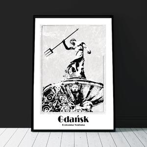 Plakat Gdańsk - Fontanna Neptuna