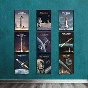 Zestaw plakatów - Podbój Kosmosu