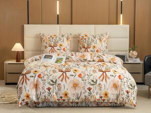 Pościel z mikrofibry FLORAL RIBBON kremowa Rozmiar pościeli: 2 szt 70 x 90 cm | 200 x 220 cm